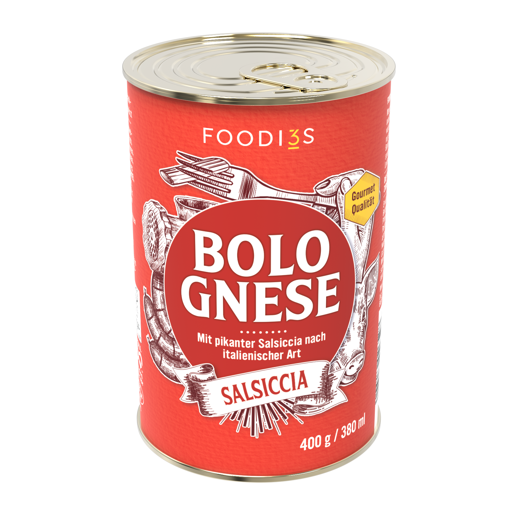 3 Foodies Bolognese Salsiccia (400g) - Gourmet Markt