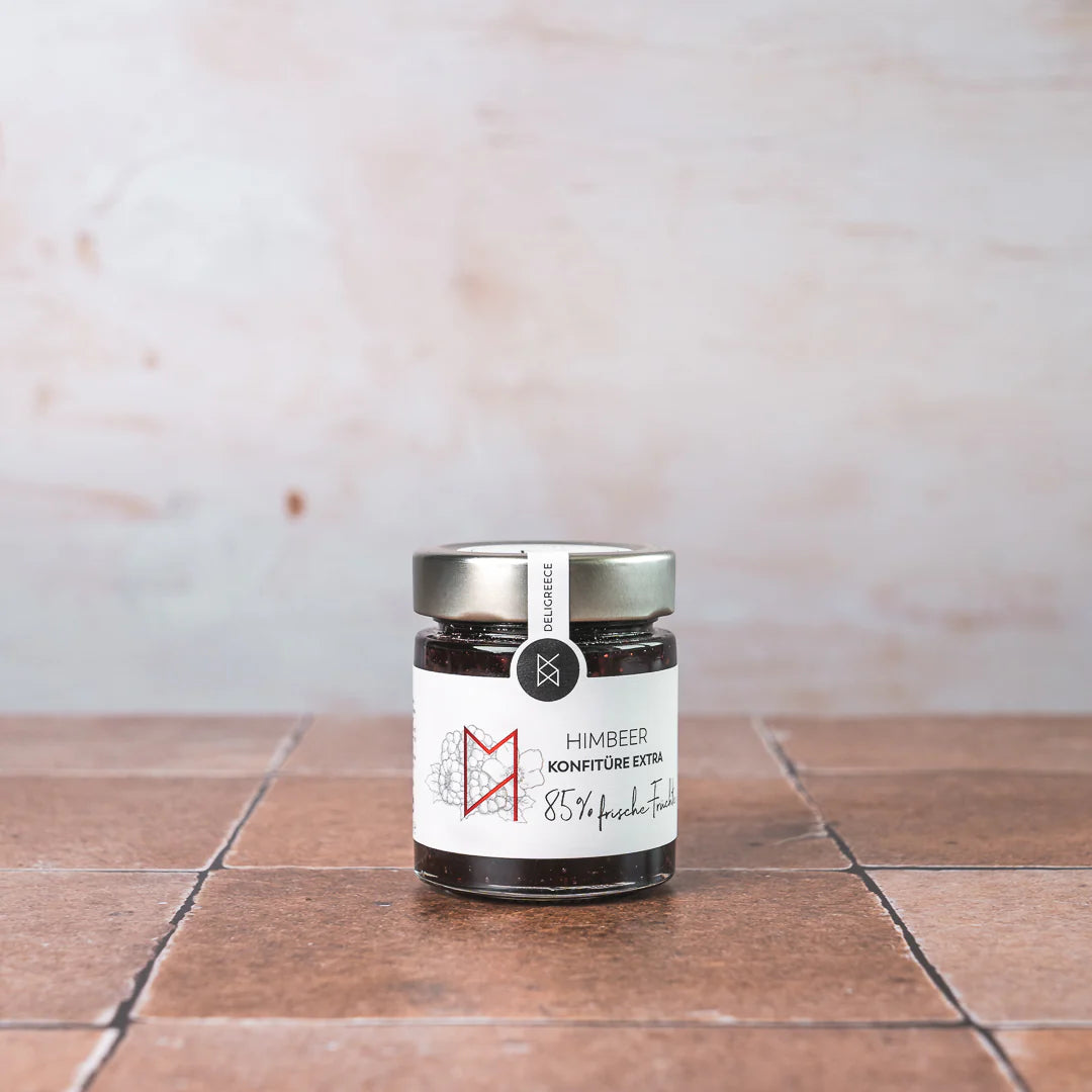 Deligreece Himbeer Konfitüre extra 85% (180g) - Gourmet Markt