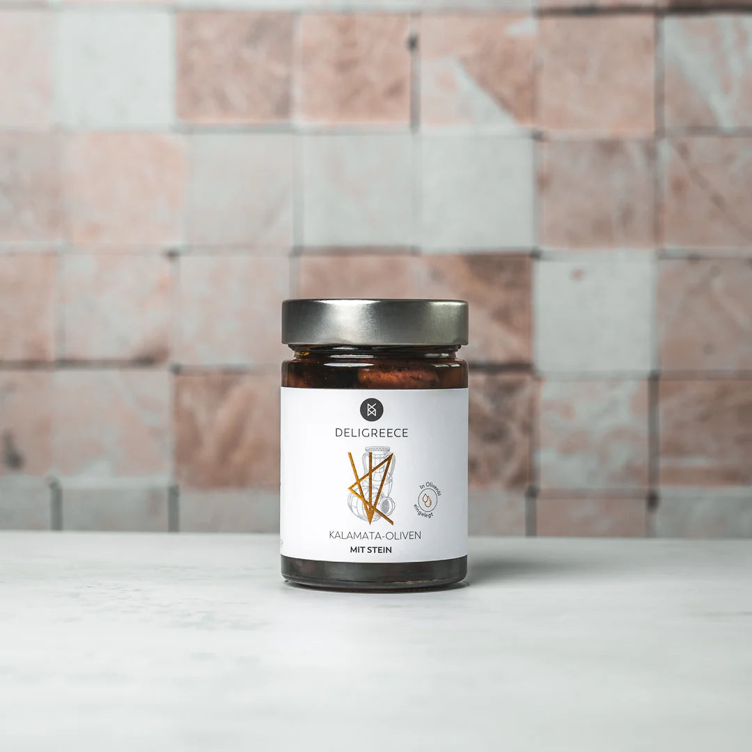 Deligreece Kalamata Oliven mit Stein (320g) - Gourmet Markt