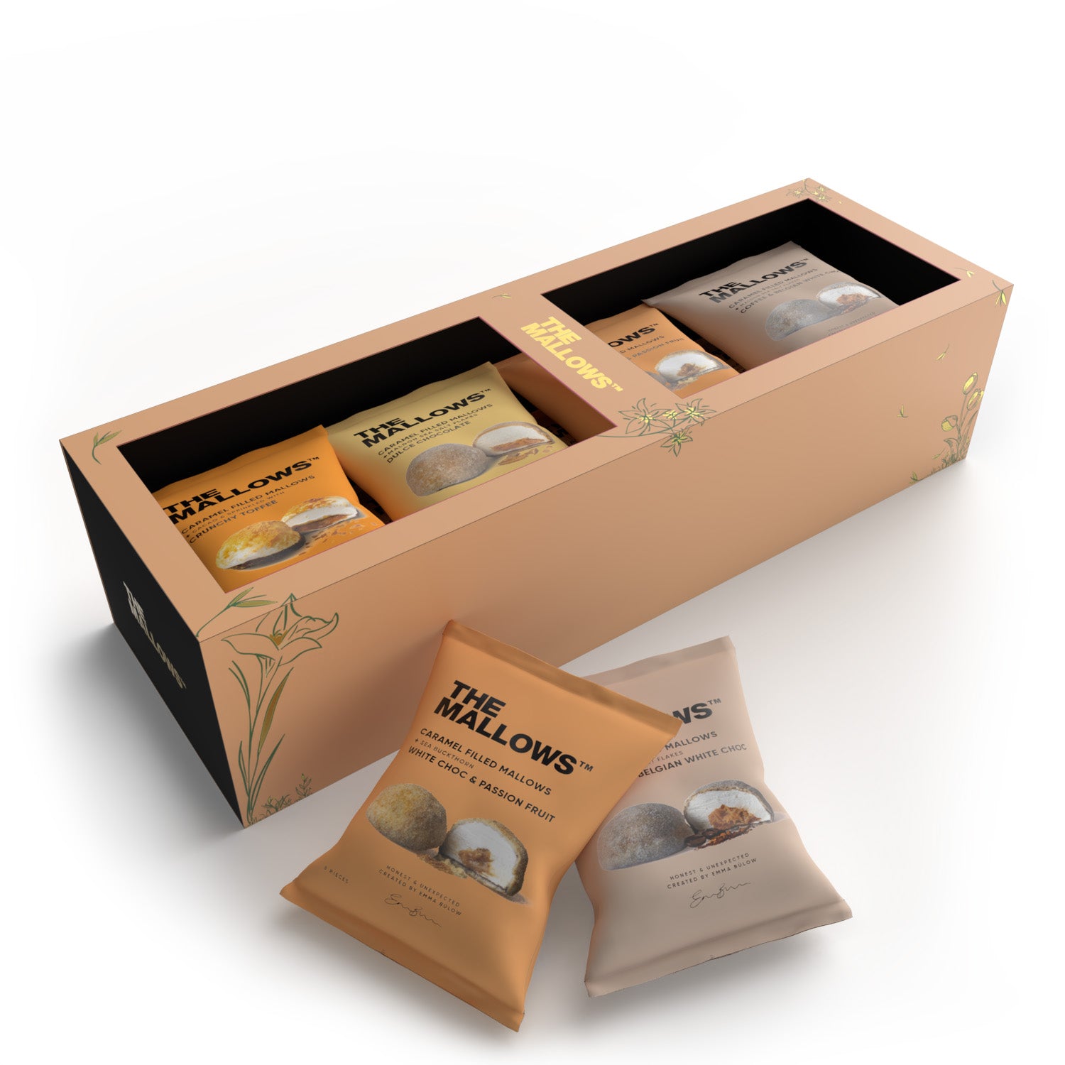 The Mallows Caramel filled Marshmallows Gift Box SPRING EDITION (118g) - Gourmet Markt