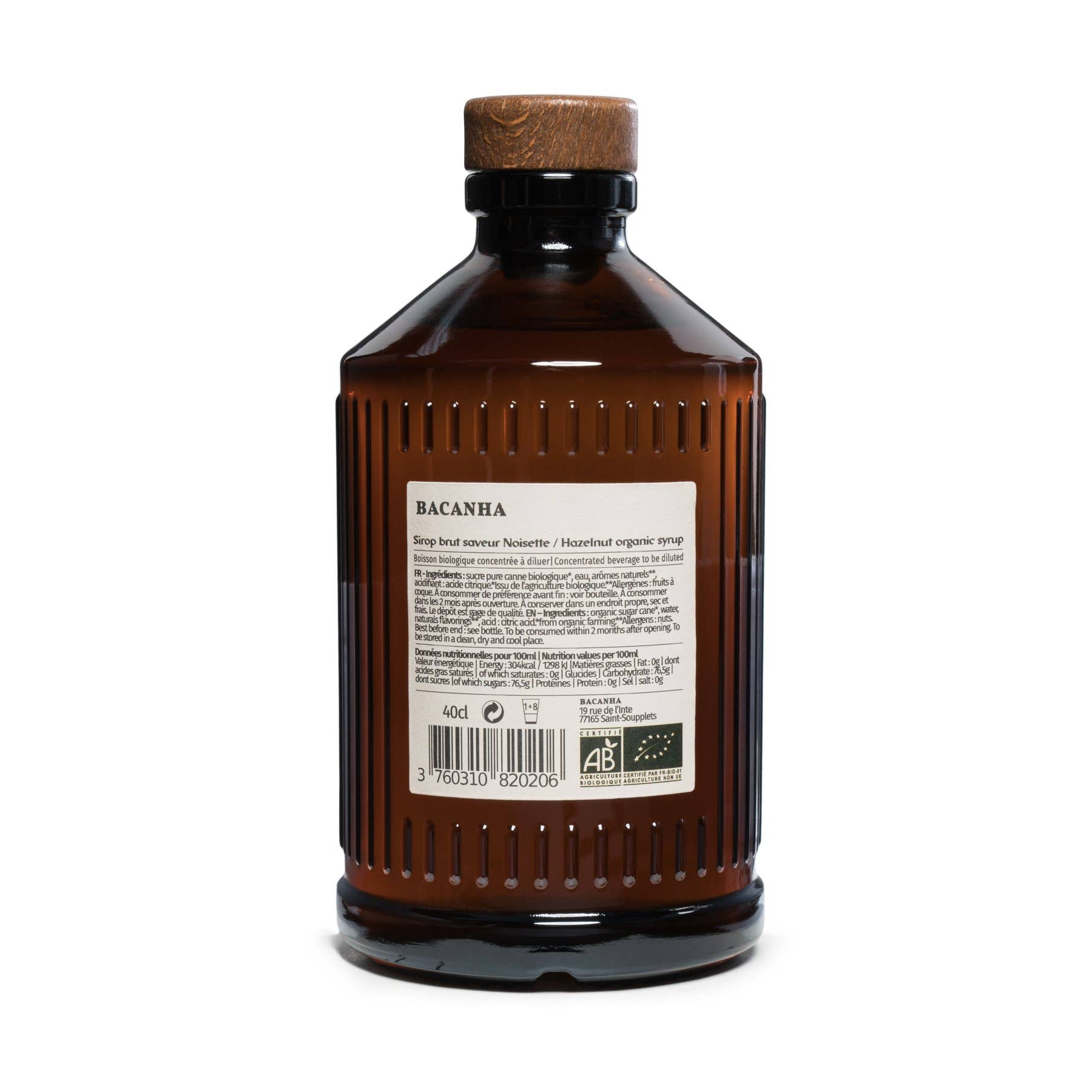 Bacanha Bio-Haselnusssirup (400ml) - Gourmet Markt