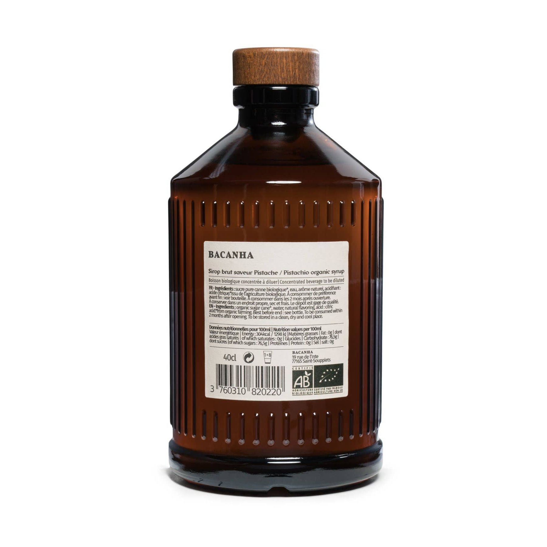 Bacanha Bio-Pistaziensirup (400ml) - Gourmet Markt
