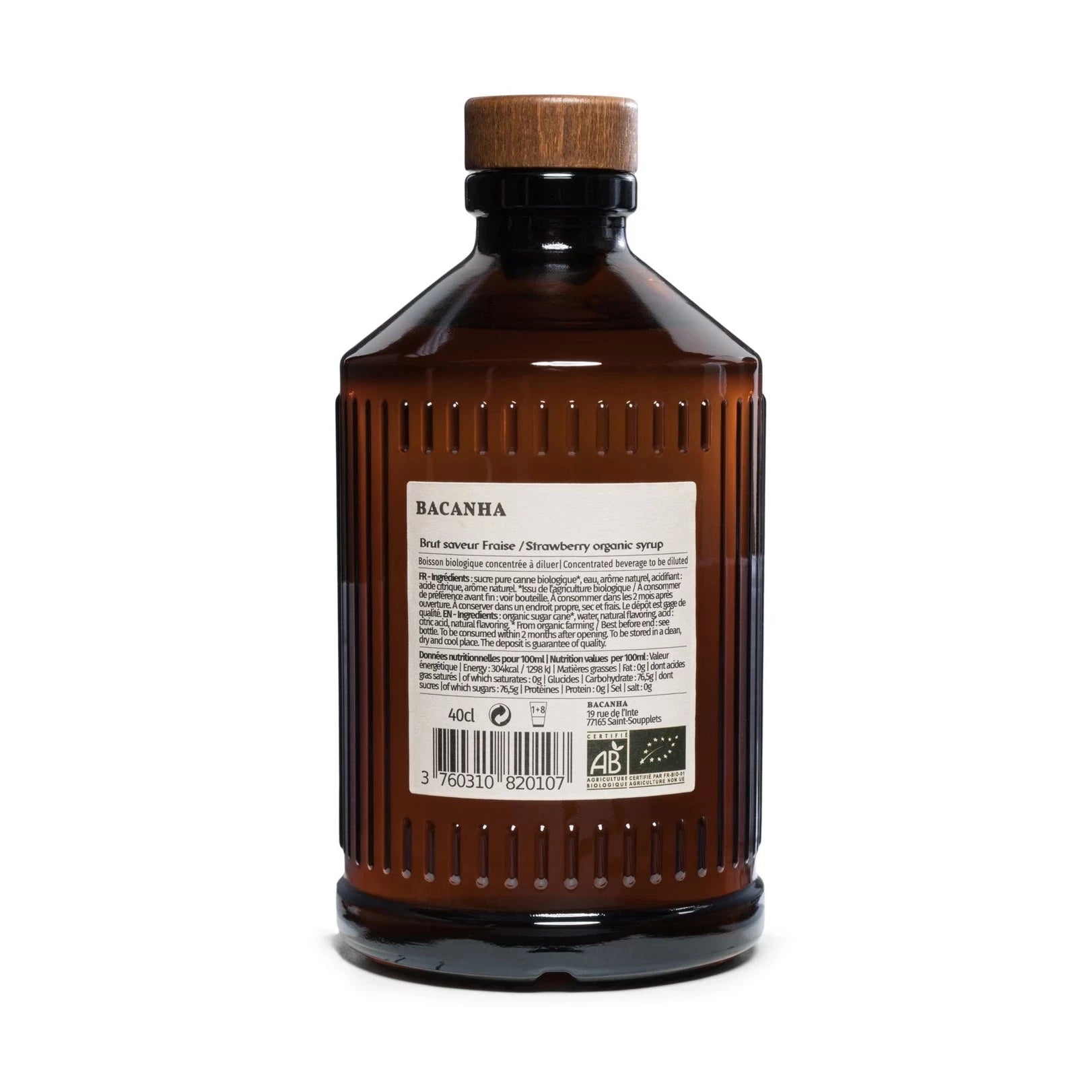 Bacanha Bio-Erdbeersirup (400ml) - Gourmet Markt