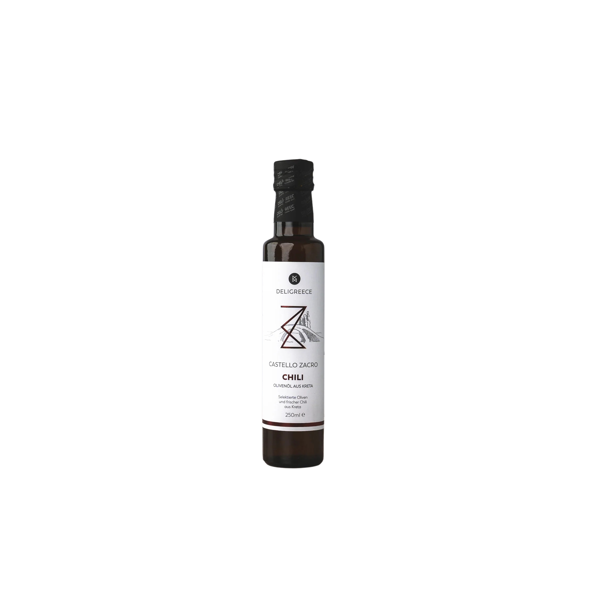 Deligreece Castello Zacro Chili natives Olivenöl extra (0,25l) - Gourmet Markt
