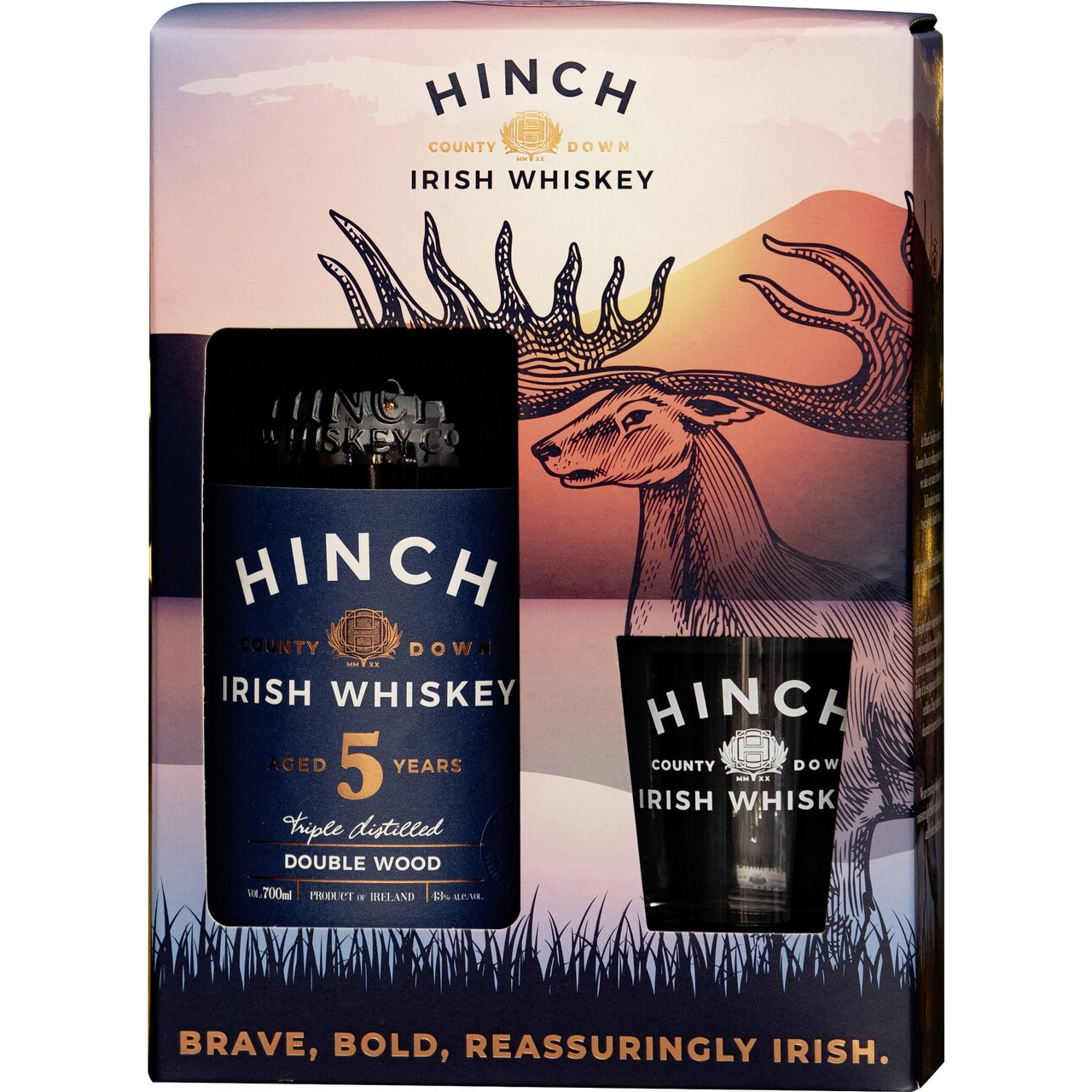 Hinch Distillery Hinch 5Y Double Wood Onpack mit Glas (0,7l) - Gourmet Markt