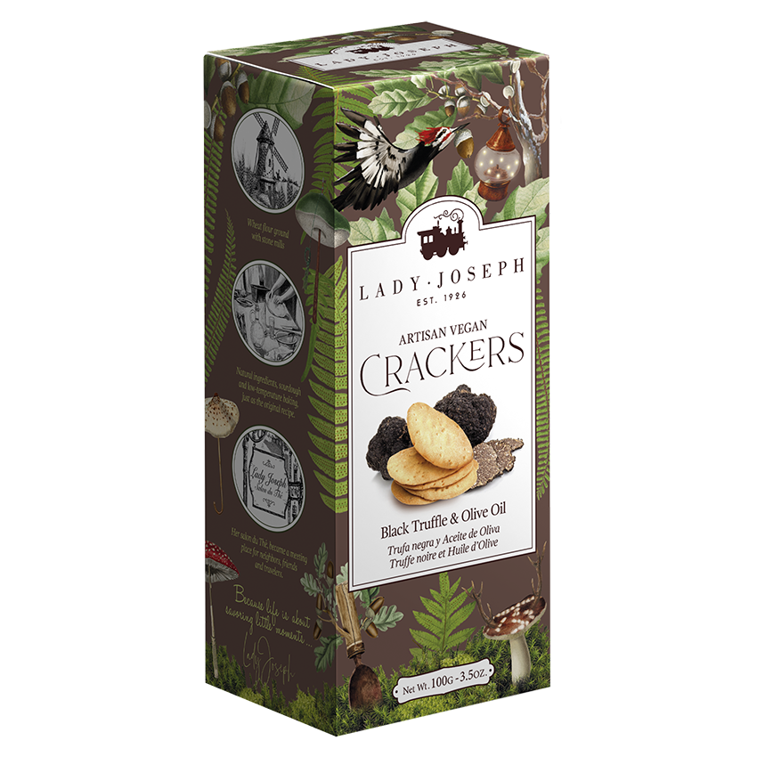 Lady Joseph Cracker mit Schwarzem Trüffel und Olivenöl, vegan (100g) - Gourmet Markt