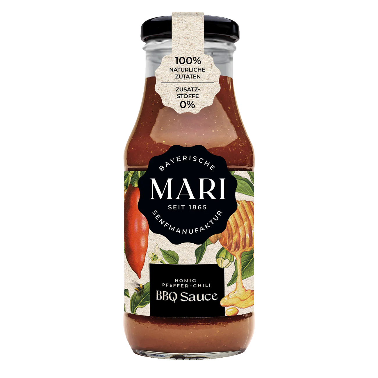 Mari Senfmanufaktur Honig Pfeffer-Chili BBQ Sauce (250ml) - Gourmet Markt