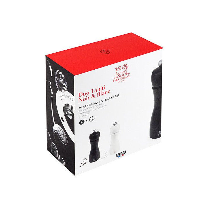 Peugeot Saveurs Peugeot Tahiti Duo Holz schwarz und weiß matt 15cm - Gourmet Markt