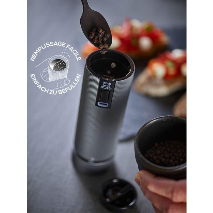 Peugeot Saveurs Peugeot Line Elektrische Pfeffermühle Carbon 15cm - Gourmet Markt