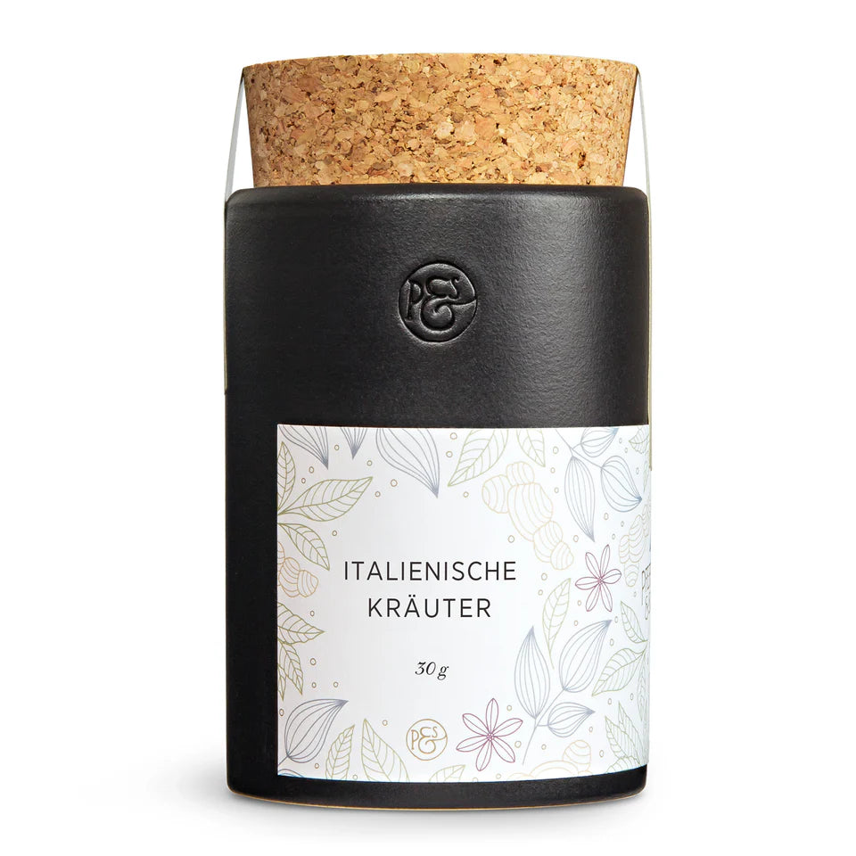 Pfeffersack & Söhne Italienische Kräuter Keramikdose (30g) - Gourmet Markt