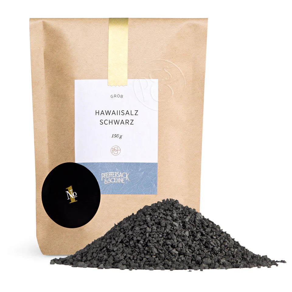 Pfeffersack & Söhne Hawaiisalz schwarz Nachfüllbeutel (150g) - Gourmet Markt