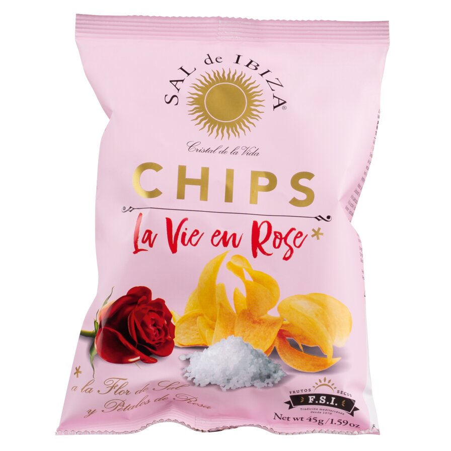 Sal de Ibiza Chips a la Flor de Sal - La Vie en Rose (45g) - Gourmet Markt