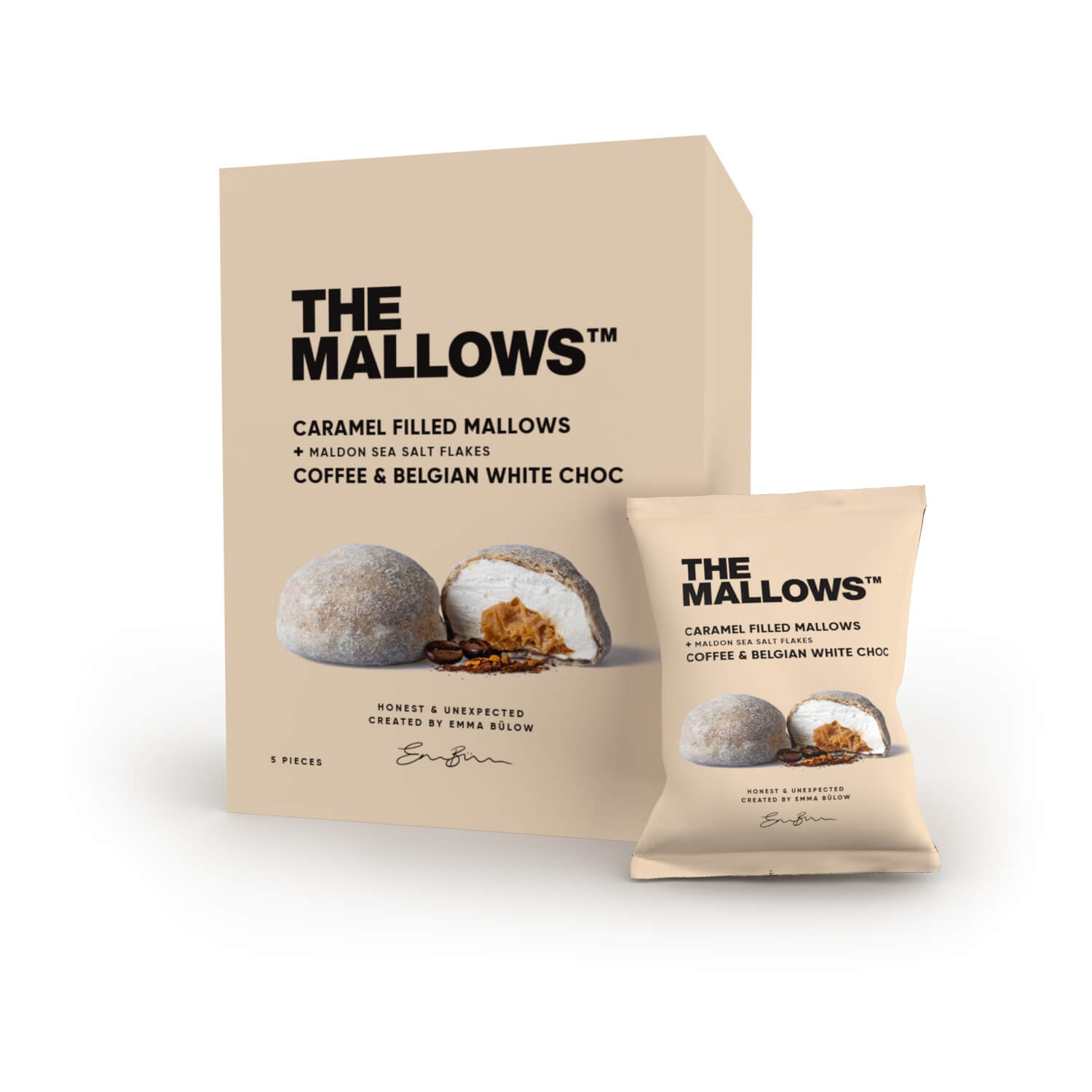 The Mallows Caramel filled & Coffee Marshmallows (80g) - Gourmet Markt