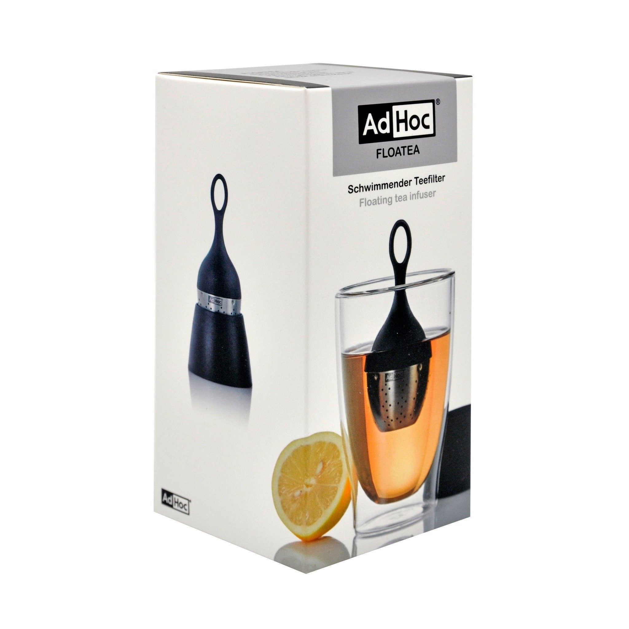 AdHoc Schwimmender Teefilter Floatea schwarz - Gourmet Markt
