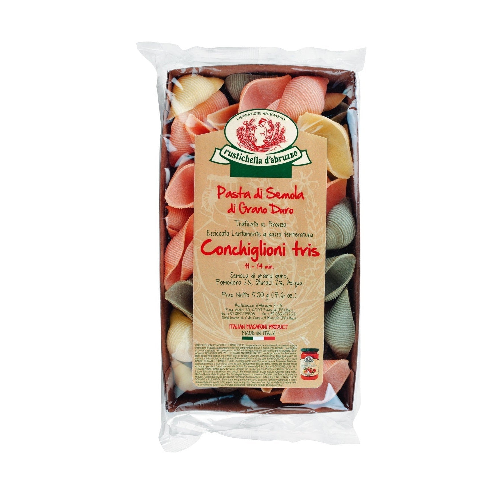 Conchiglioni tris (500g) - Gourmet Markt - Rustichella d'abruzzo