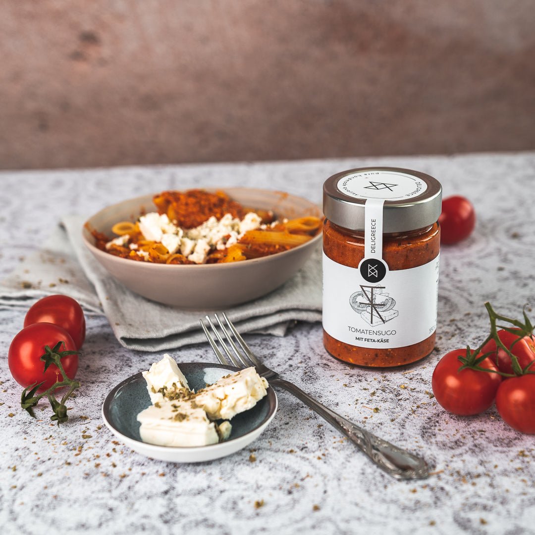 Deligreece Tomatensugo mit Feta-Käse (330g) - Gourmet Markt
