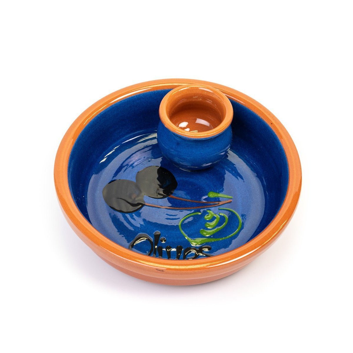 Gourmet Markt Olivenschale - volllasiert und lackiert dunkelblau (14,5cm) - Gourmet Markt