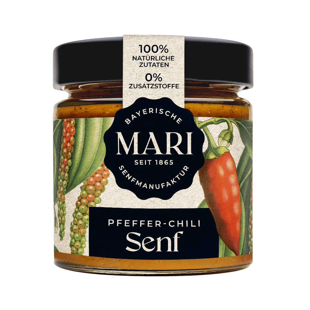 Mari Pfeffer-Chili Senf (180ml) - Gourmet Markt - Mari Senfmanufaktur