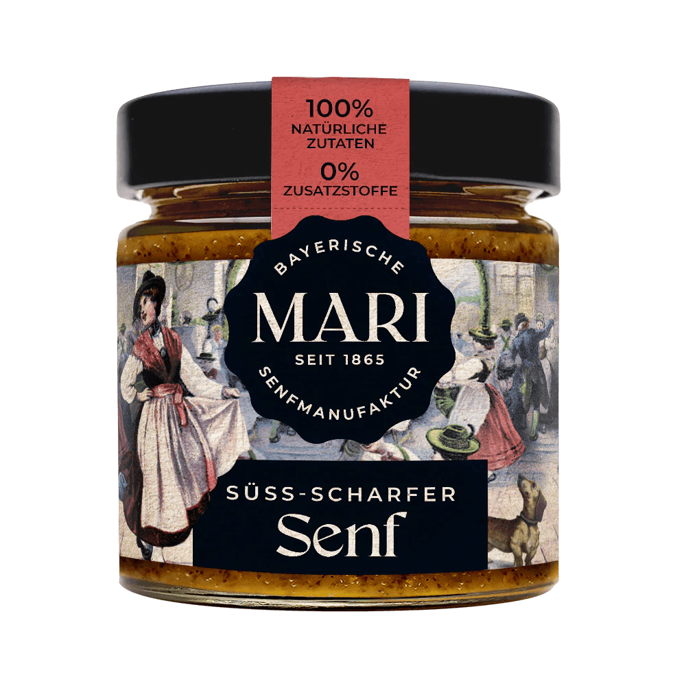Mari Senfmanufaktur Süss-Scharfer Senf (180ml) - Gourmet Markt