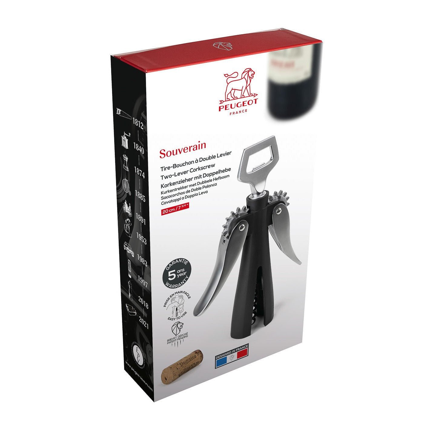 Peugeot Saveurs Peugeot Souverain Doppel- Hebel- Korkenzieher - Gourmet Markt