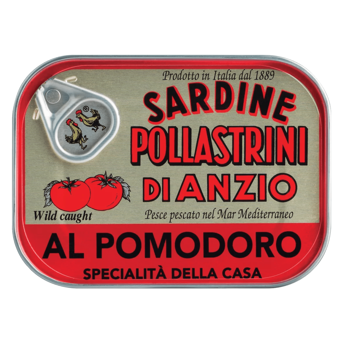 Pollastrini Sardinen in Tomatensauce (100g) - Gourmet Markt