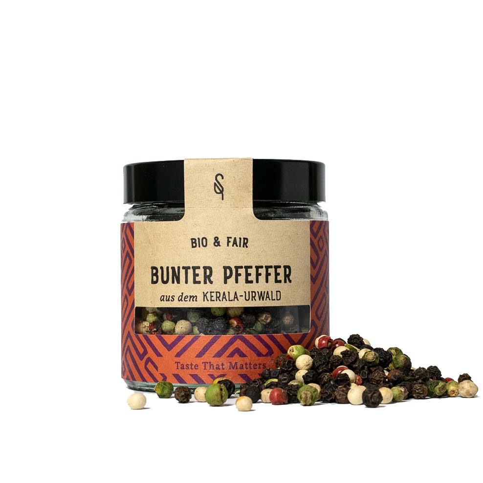 Soul Spice Bunter Pfeffer aus dem Kerala-Urwald (45g) - Gourmet Markt - Soul Spice