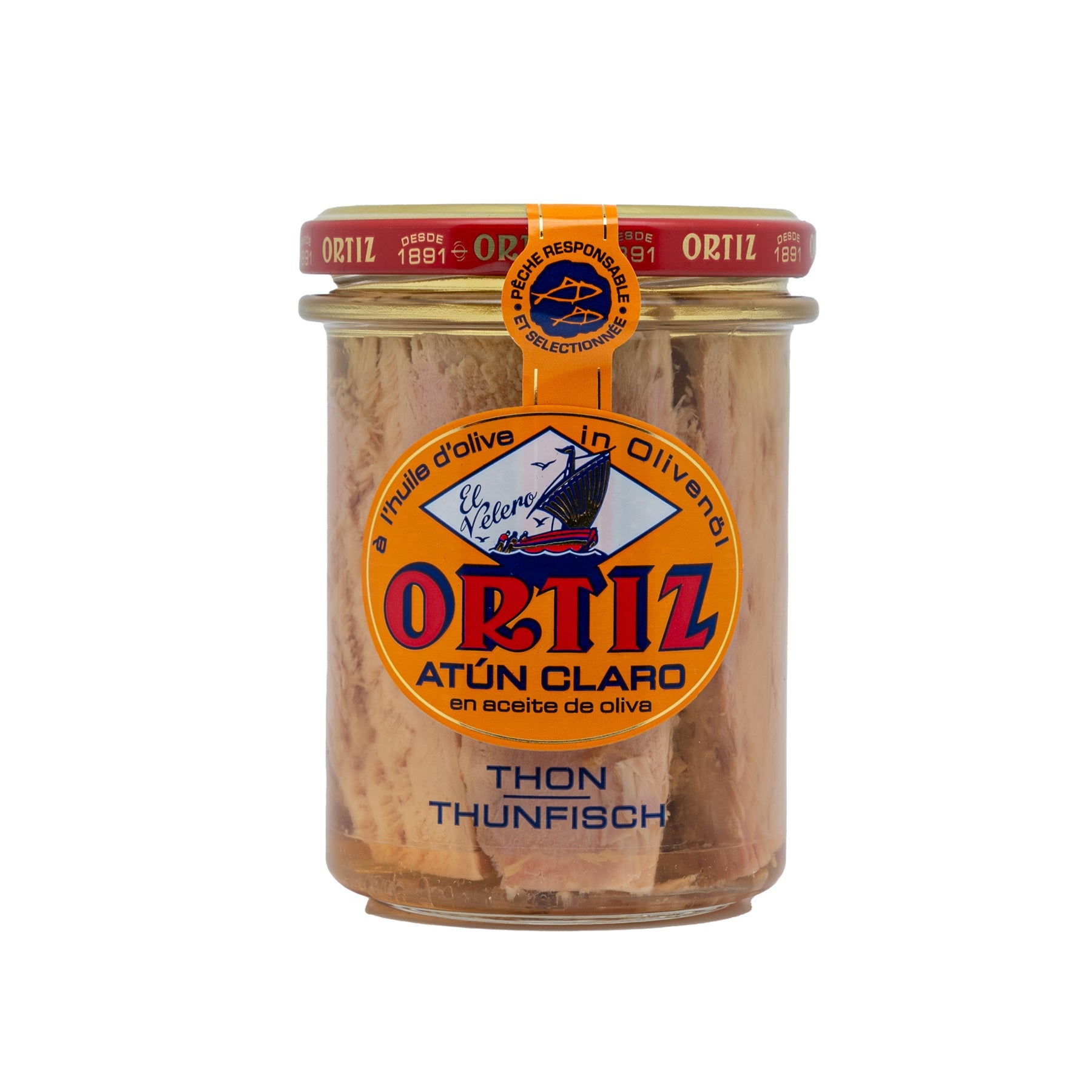 Thunfisch in Olivenöl im Glas (220g) - Gourmet Markt - Ortiz