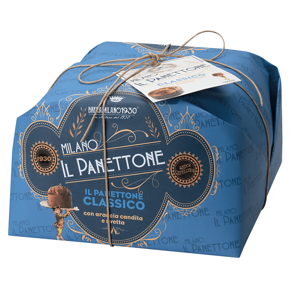 Traditioneller flacher Panettone classico (500g) - Gourmet Markt - Breramilano1930