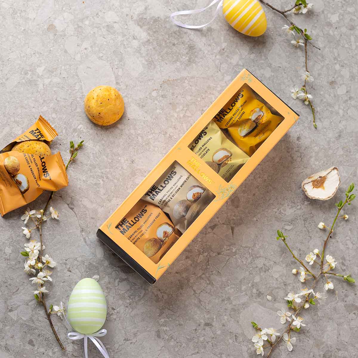 The Mallows Caramel filled Marshmallows Gift Box SPRING EDITION (118g) - Gourmet Markt