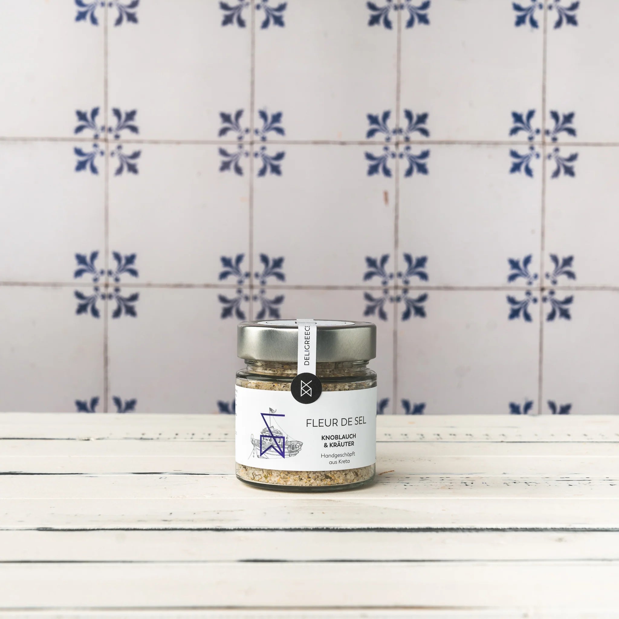 Deligreece Fleur de Sel - Knoblauch mit Kräutern (160g) - Gourmet Markt