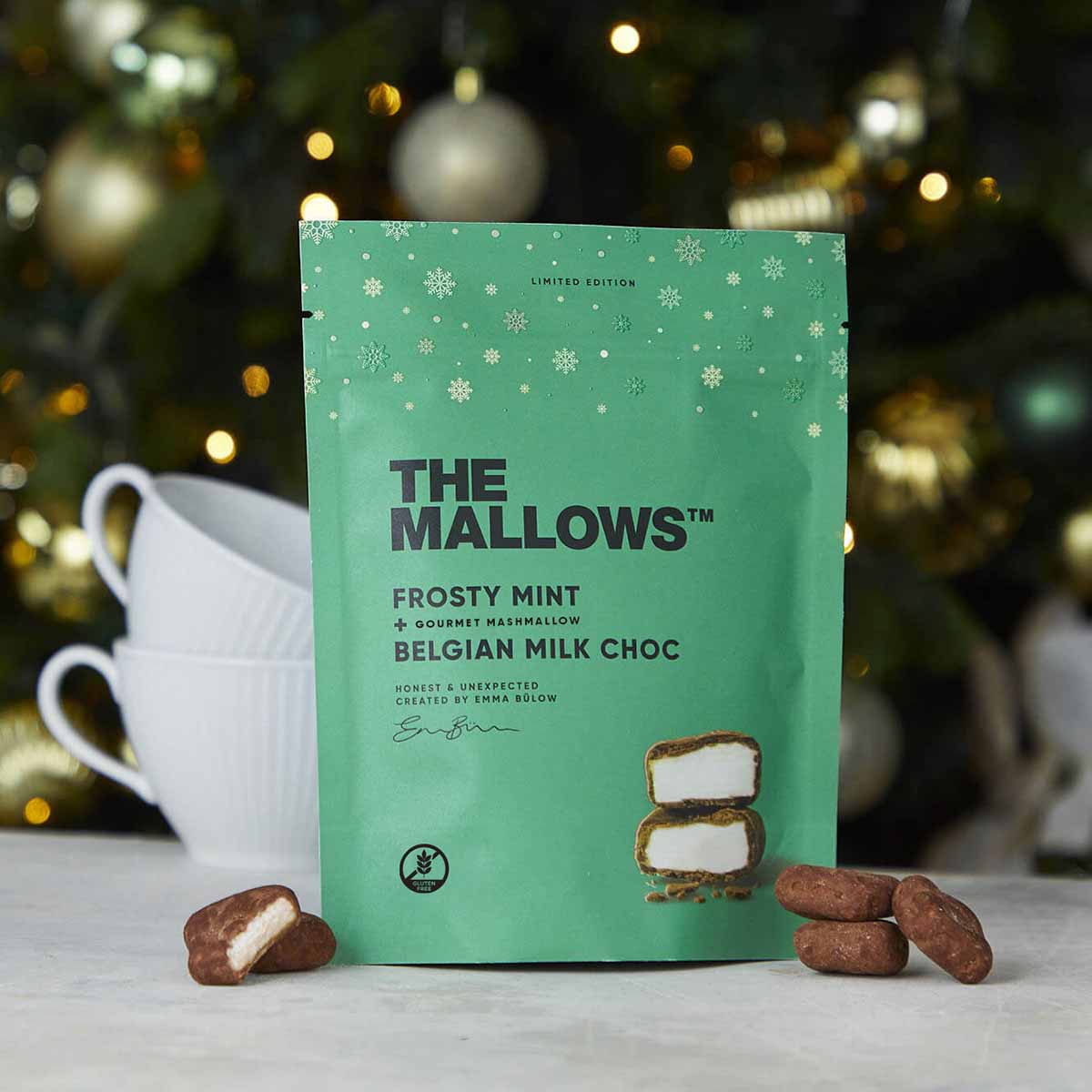 The Mallows Frosty Mint Marshmallows (90g) - Gourmet Markt