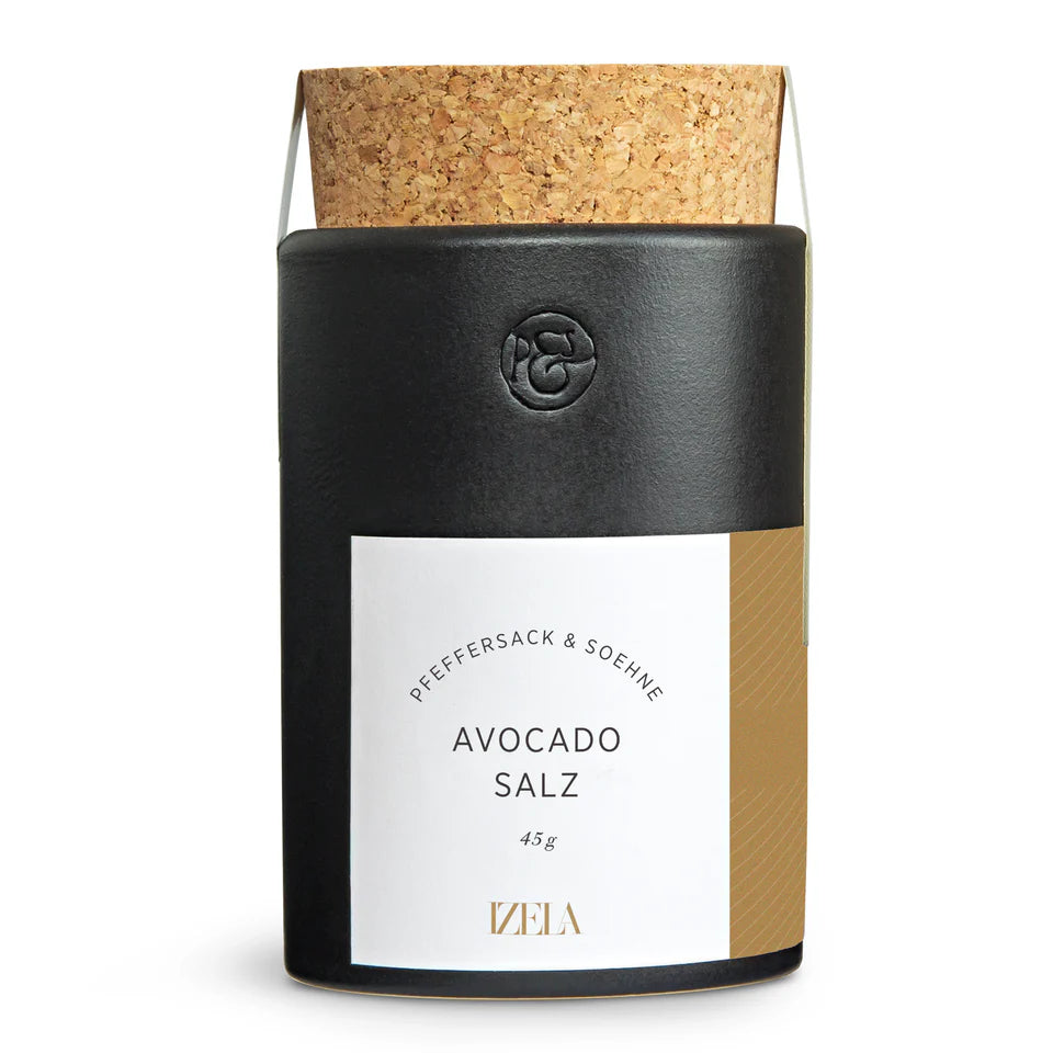 Pfeffersack & Söhne Avocado Salz Keramikdose (45g) - Gourmet Markt