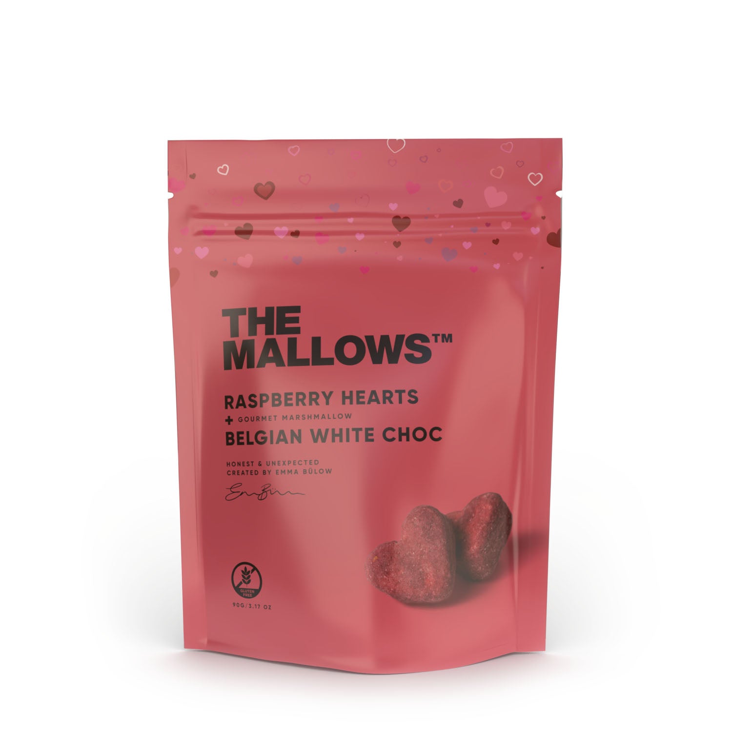 The Mallows Raspberry Hearts Marshmallows (90g) - Gourmet Markt