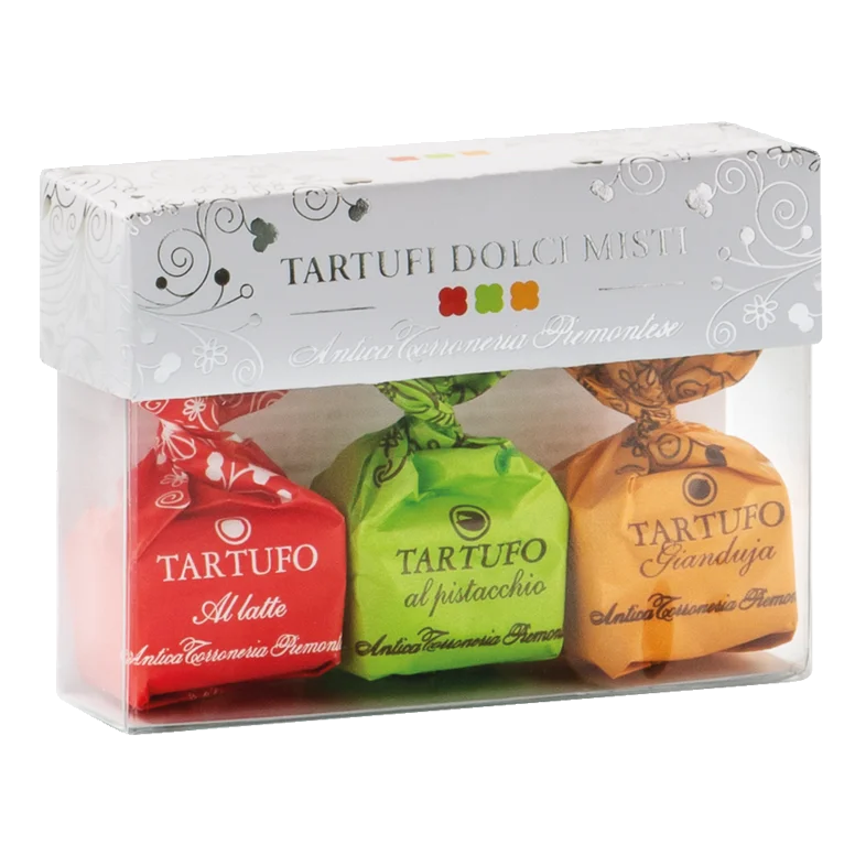 Antica Torroneria Piemontese Tartufi dolci misti 3er Etui (42g) - Gourmet Markt