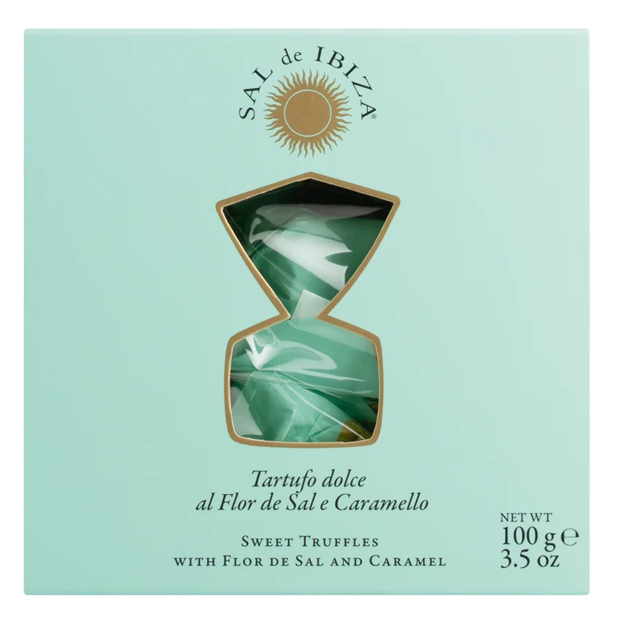 Tartufi dolci Flor de Sal e caramello Geschenkbox (100g)
