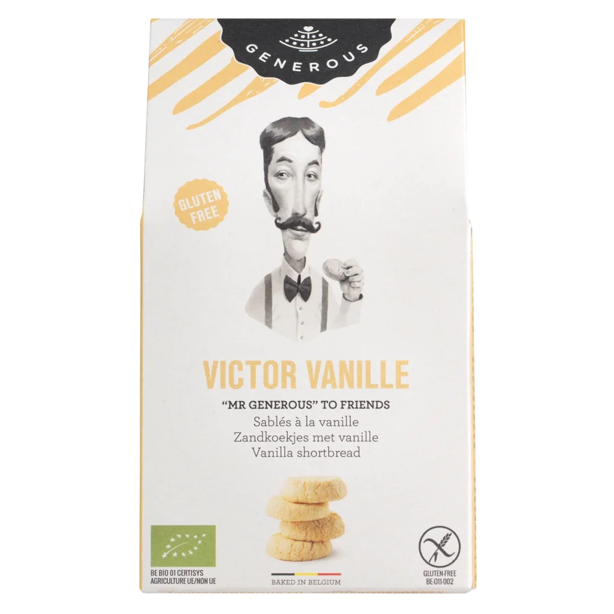 Generous Victor Vanille, Butterkekse, glutenfrei, Bio (100g) - Gourmet Markt