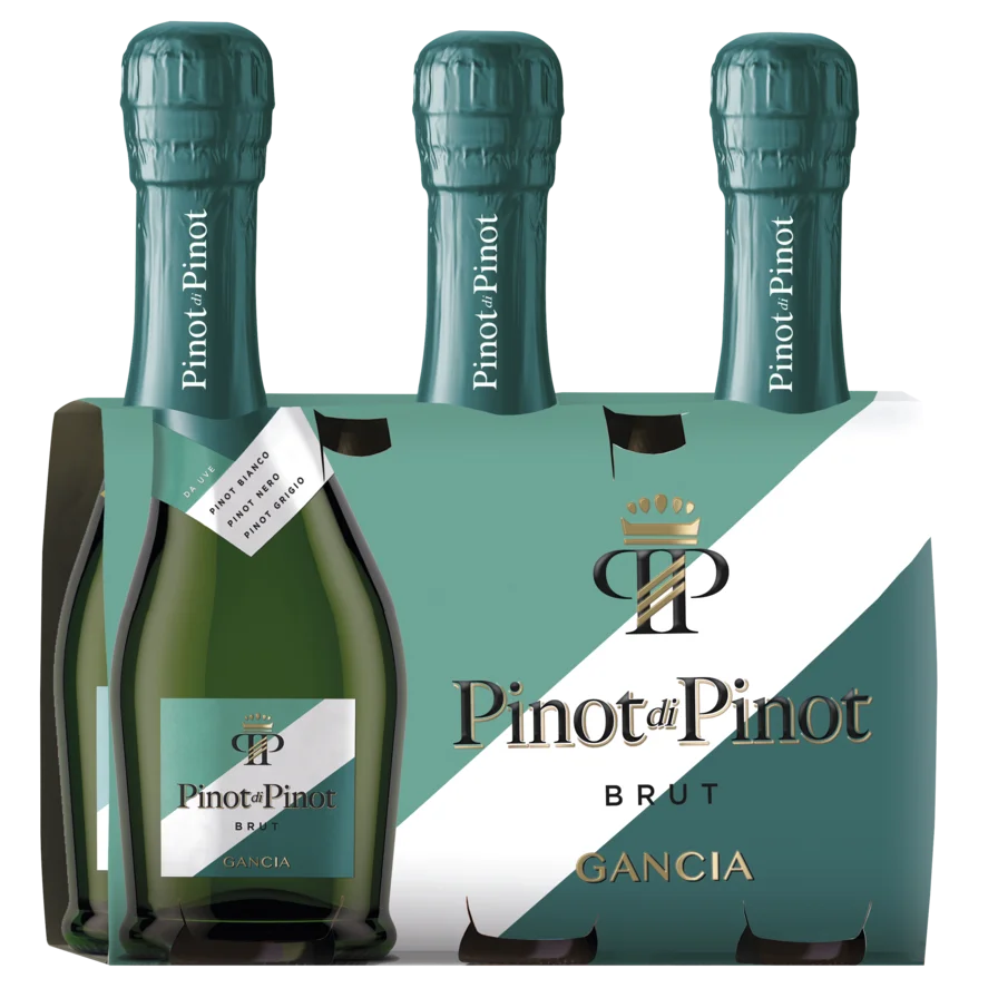 Gancia Pinot di Pinot Spumante Brut, Piccolo, 3er Set (0,6l) - Gourmet Markt