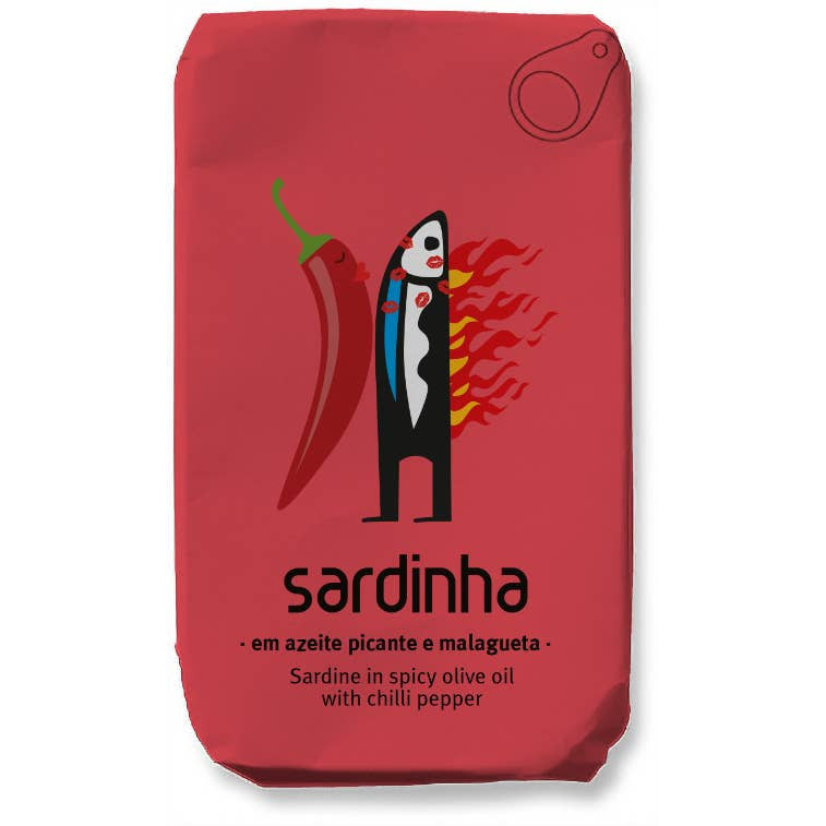 Sardinha Sardinen in scharfem Olivenöl mit Chili (120g) - Gourmet Markt