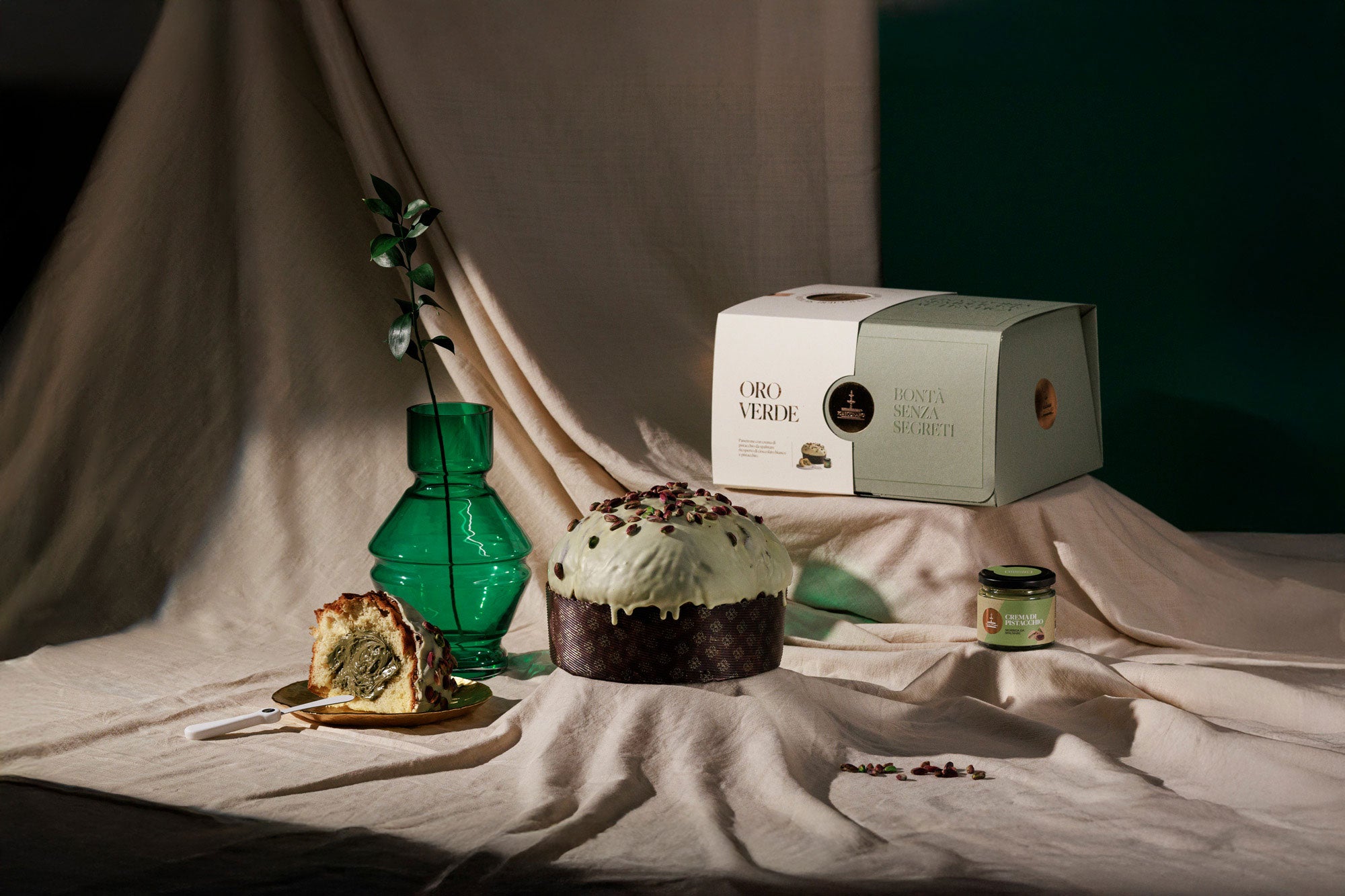 Panettone mit Pistazie und Pistaziencreme (820g+180g)