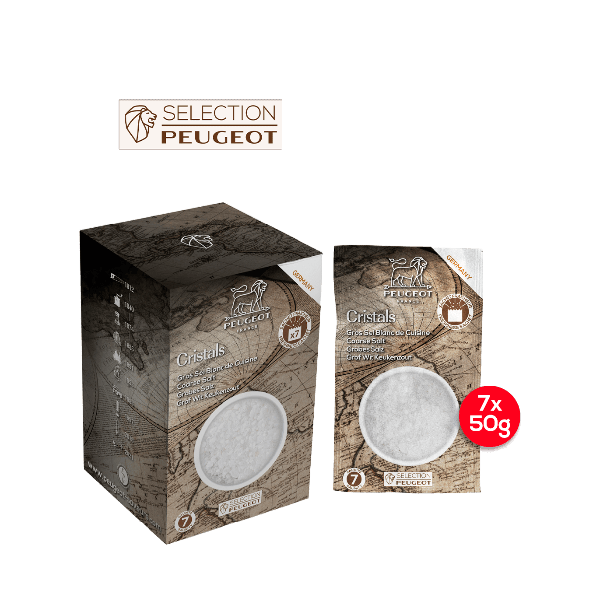 Grobes Salz weißes Kristallsalz aus Deutschland (350g) - Gourmet Markt