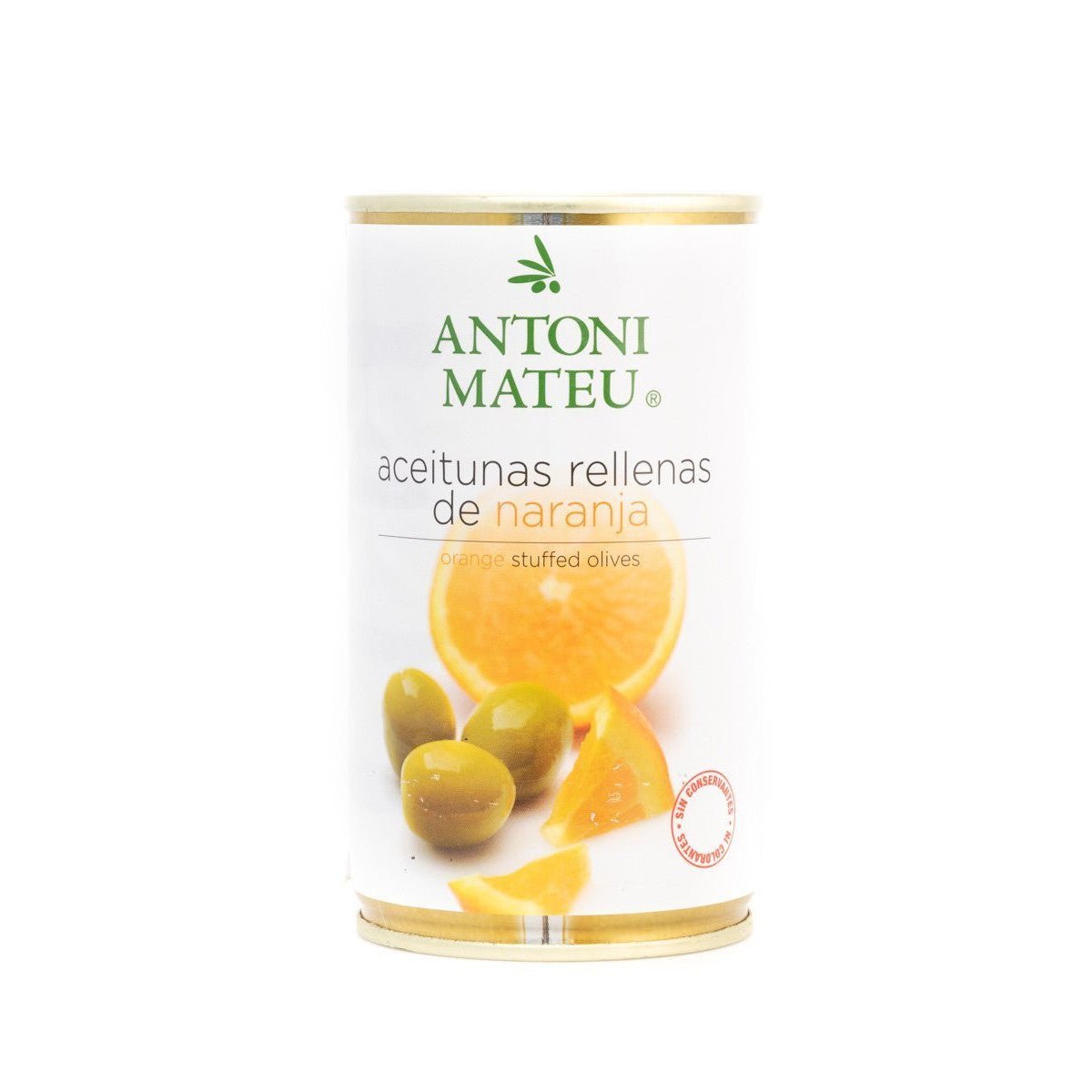Antoni Mateu grüne Oliven gefüllt mit Orange (150g) - Gourmet Markt - Olives Oli Caimari