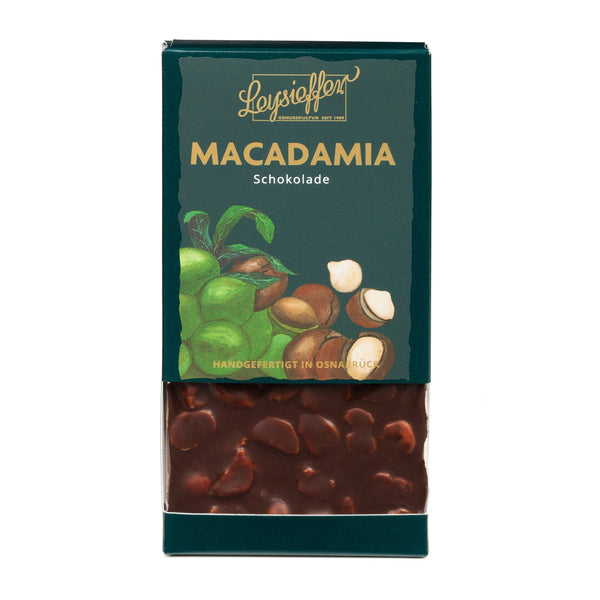 Leysieffer halbherbe Schokolade mit Macadamia Nüssen (100g) - Gourmet Markt