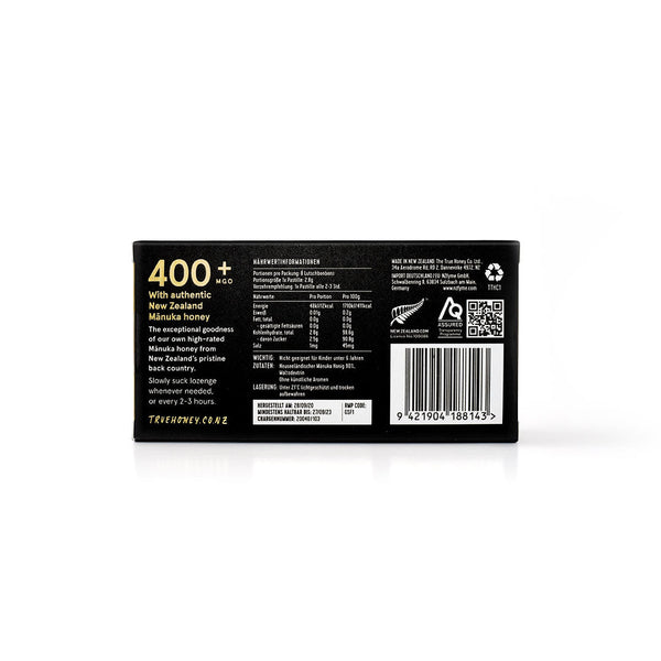 Manuka Honig Lutschpastillen MGO 400+ UMF 12+ (22,4g) - Gourmet Markt - The True Honey Co.