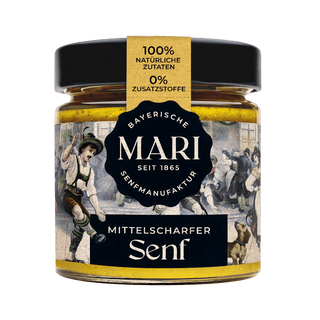 Mari Mittelscharfer Senf (180ml) - Gourmet Markt - Mari Senfmanufaktur