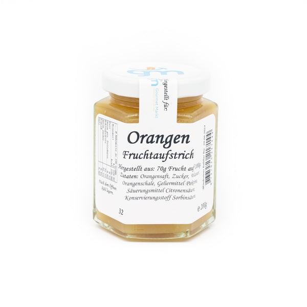 Orangen Fruchtaufstrich (200g) - Gourmet Markt - Marmeladen Manufaktur