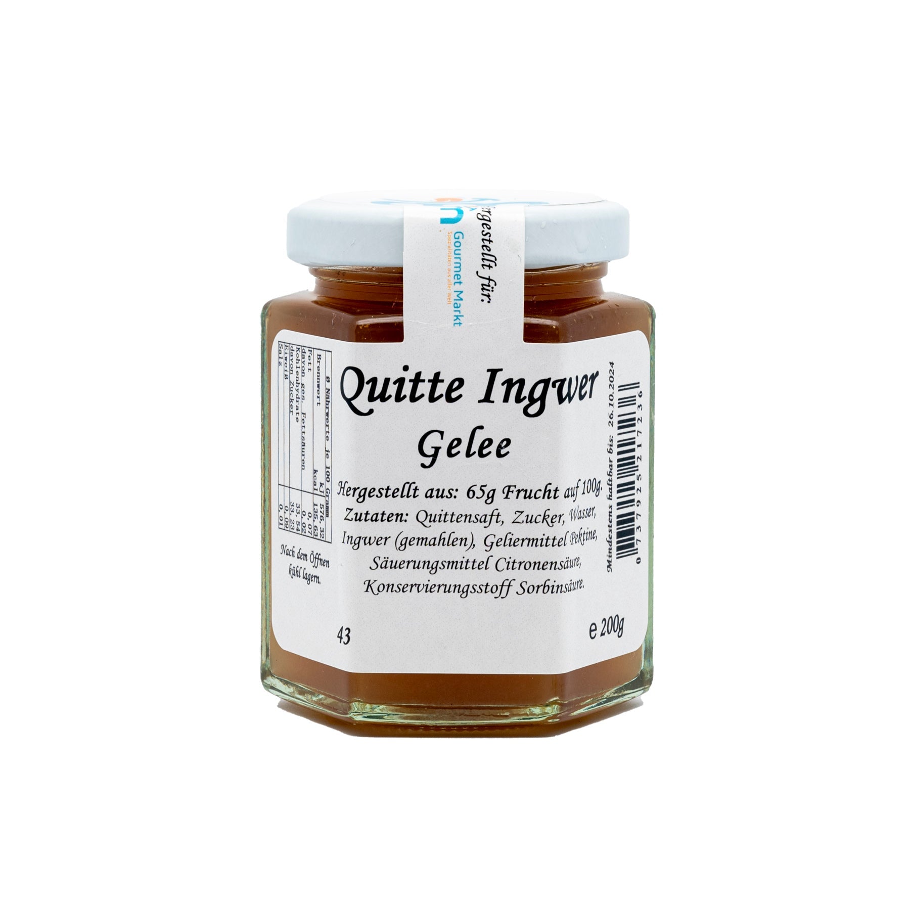 Quitte Ingwer Gelee (200g) - Gourmet Markt - Marmeladen Manufaktur