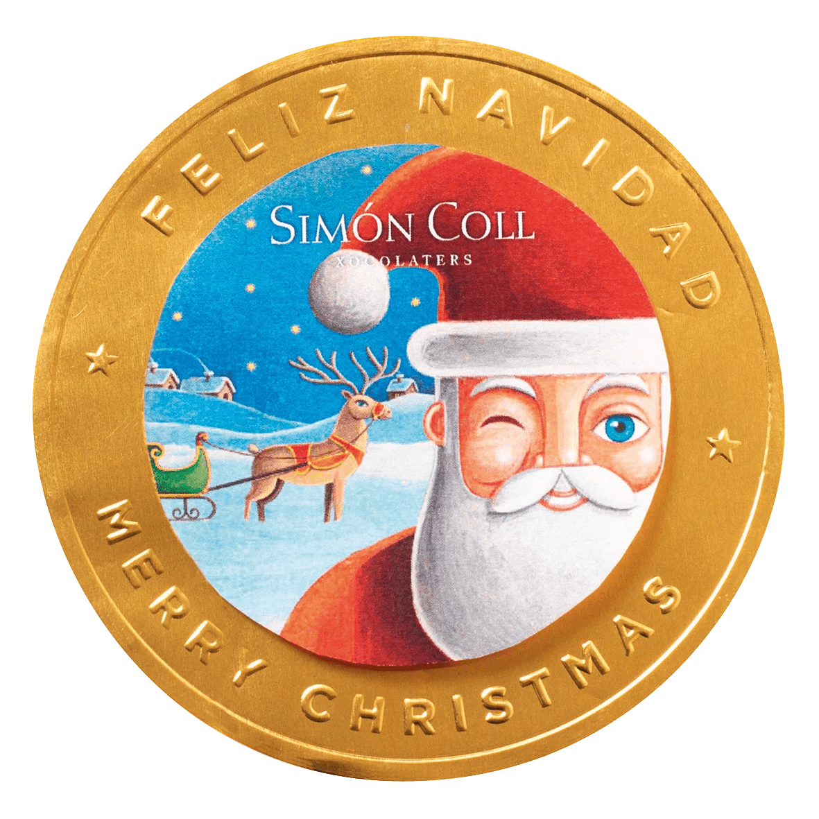 Schokoladen - Medaillon Feliz Navidad (60g) - Gourmet Markt - Simon Coll